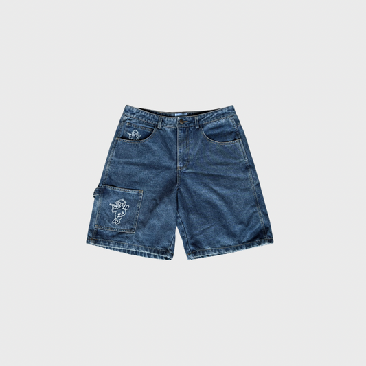 Denim Carpenter Shorts - Blue